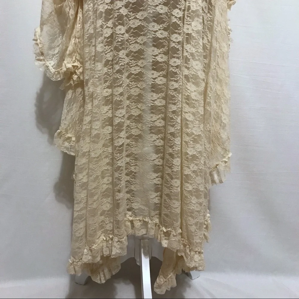 Free People NWT French Court Sheer Lace Tiered Dress Women S - Picture 5 of 16